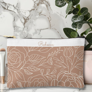 Personalised Floral Cosmetic Bag