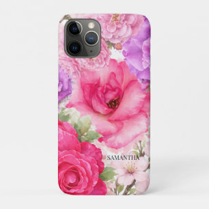 Personalised Floral Design iPhone 11 Pro Case