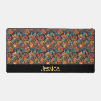 Personalised Floral Desk Mat
