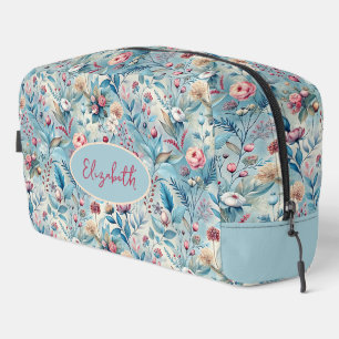 Personalised Floral  Dopp Kit