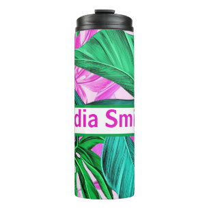 Personalised floral drink tumbler