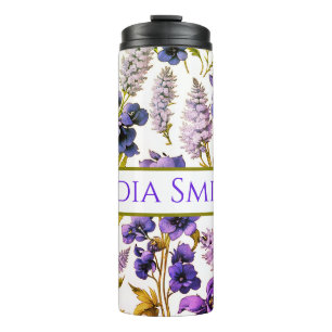 Personalised floral drink tumbler