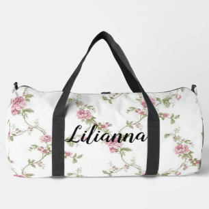 Personalised Floral Duffle Bag
