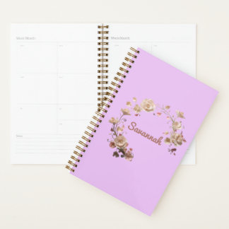 Personalised Floral Elegance Planner