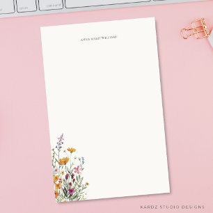 Personalised Floral Elegant Stationery