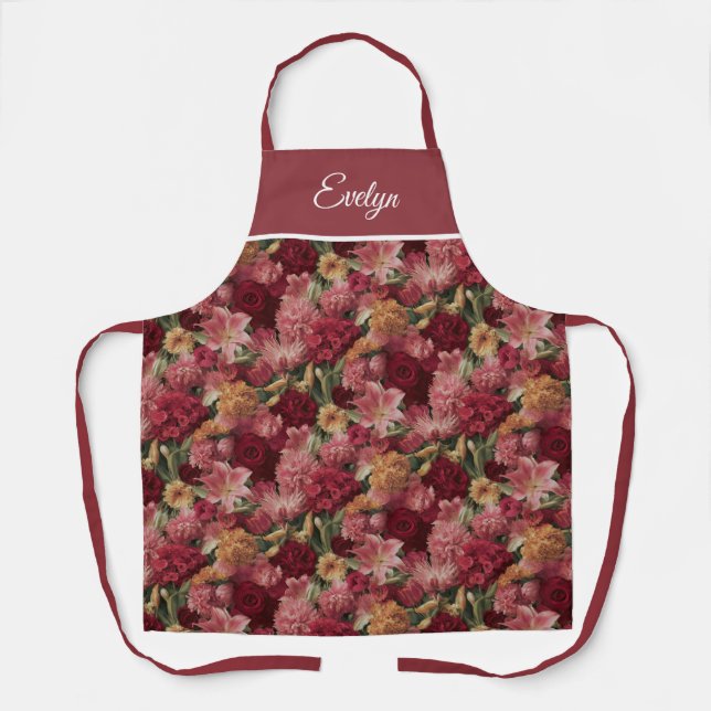 Personalised Floral Encounter Apron (Front)