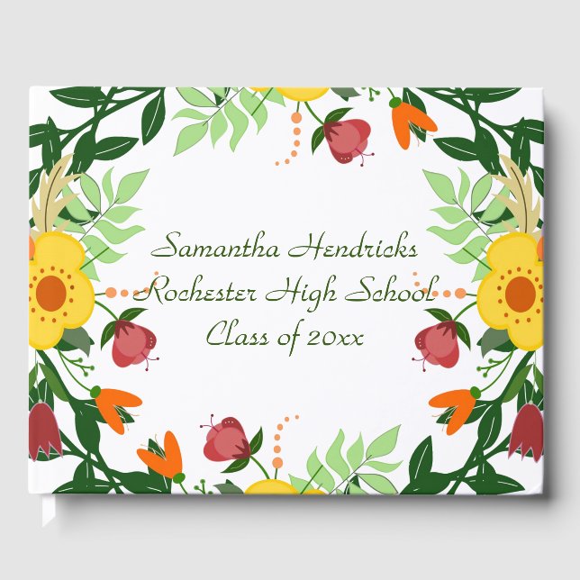 Personalised  Floral Guest Book (Front)