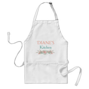 Personalised Floral Kitchen Standard Apron