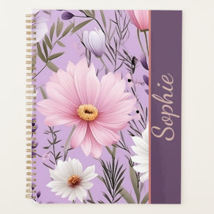 Personalised Floral Lavender Planner with Name