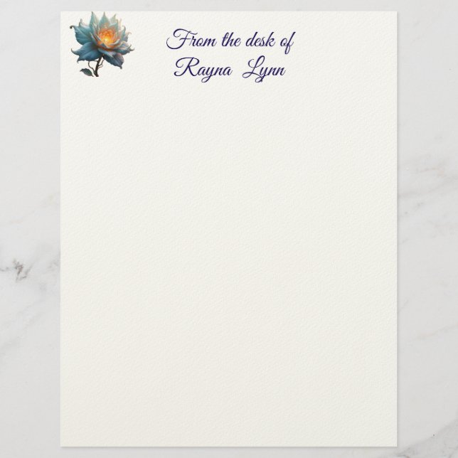 Personalised Floral Letterhead (Front)