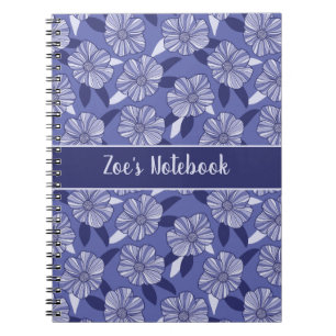 Personalised Floral Line Art Name Notebook