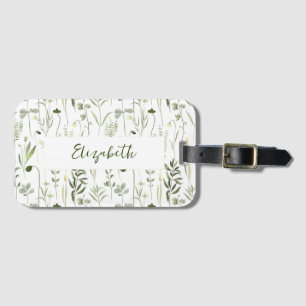 Personalised Floral Luggage Tag