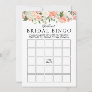 Personalised Floral Medley Bridal Shower Bingo