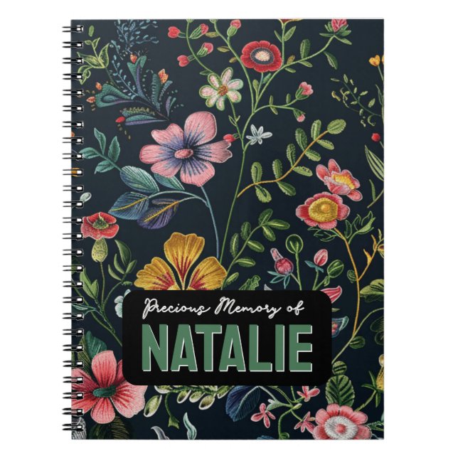 Personalised Floral Memory  Notebook (Front)