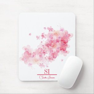 Personalised Floral Monogram Mousepad Personalised