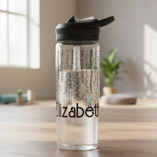 Personalised Floral Monogram Water Bottle