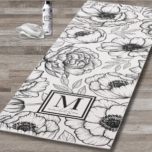 Personalised Floral Monogram Yoga Mat