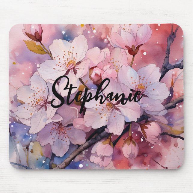 Personalised floral mouse pad (Front)