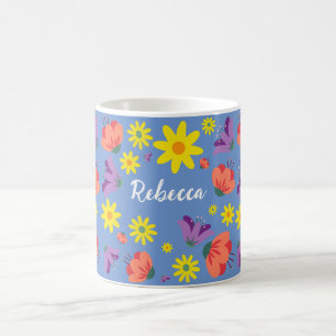 Personalised Floral Mug
