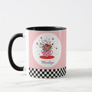 Personalised floral mug