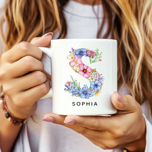Personalised Floral Mug Bridal Shower Gift for Her