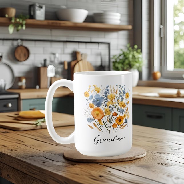 Personalised Floral Mug for Grandma with Love (Creator Uploaded)