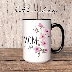 Personalised Floral Mum Mug, Floral New Mum Mug