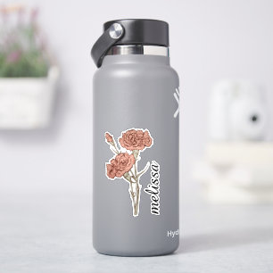 Personalised Floral Name Elegant Custom Carnation