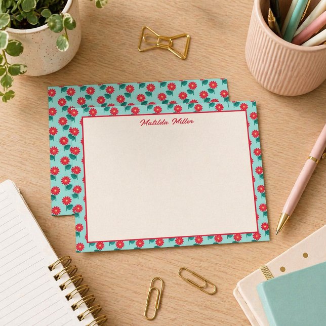Personalised Floral Note Card (Creator Uploaded)