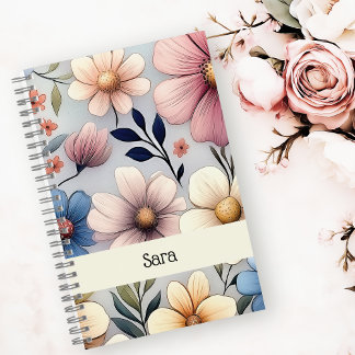 Personalised Floral Notebook
