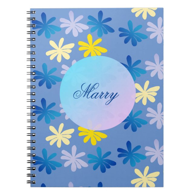 Personalised Floral  Notebook (Front)