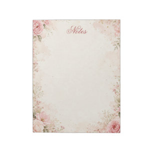 Personalised Floral Notepad