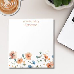 Personalised Floral Notepad