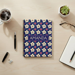 Personalised Floral Pattern Notebook