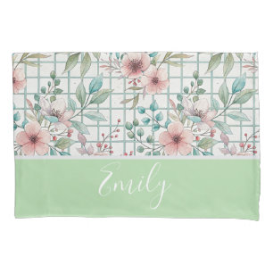 Personalised Floral  Pillowcase