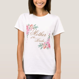 Personalised Floral Pink Bride Band, For Bridesmai T-Shirt