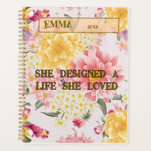 Personalised Floral Planner - Custom Name & Inspir