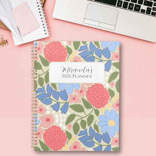 Personalised Floral Planner with Hard Cover