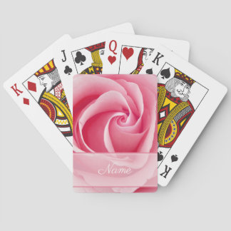 Personalised Floral Playing Cards | Pink Roses