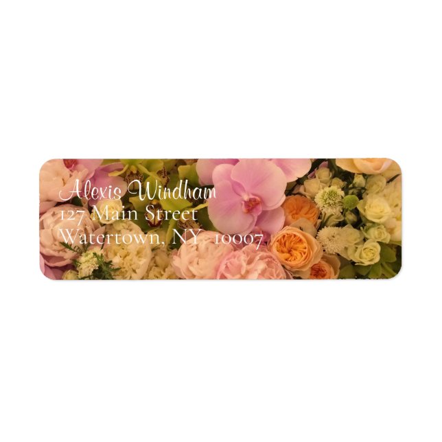 Personalised Floral Return Address Label (Front)