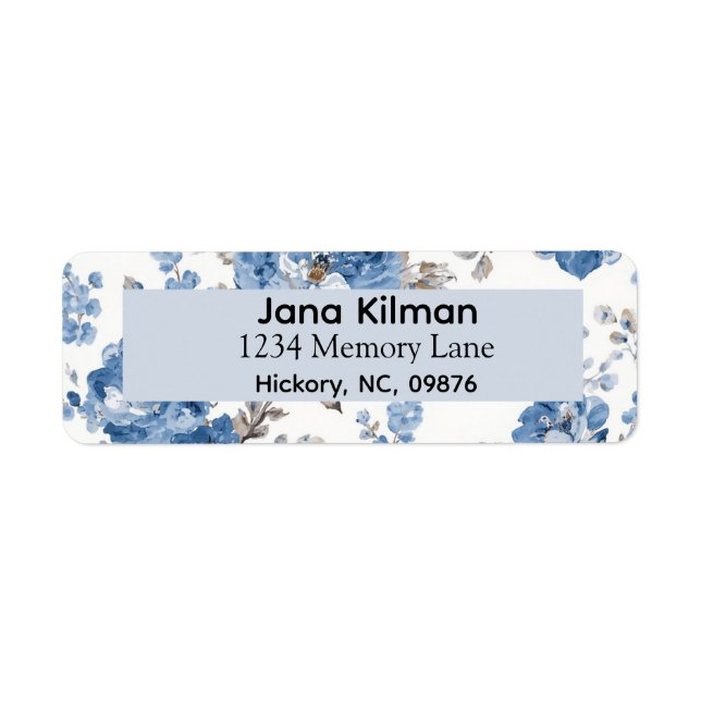 Personalised Floral Return Label Return Address Label (Front)