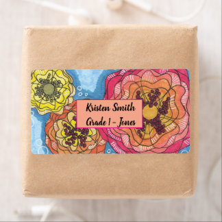Personalised Floral School Labels