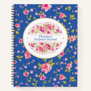 Personalised Floral Scripture Journal