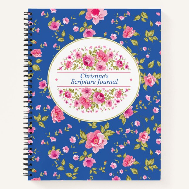 Personalised Floral Scripture Journal (Front)