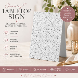 Personalised Floral Tabletop Sign