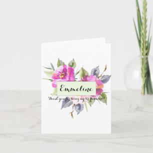 Personalised Floral Thank you bridesmaid Card