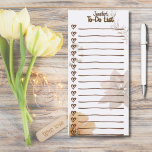 Personalised Floral To-Do List Earth Tones Magnetic Notepad<br><div class="desc">Personalised Floral To-Do List Earth Tones Magnetic Notepad</div>
