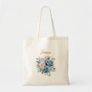 Personalised Floral Tote Bag
