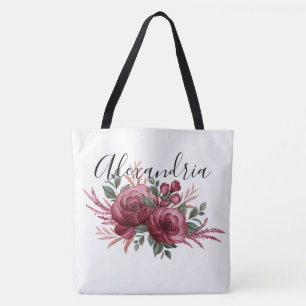 Personalised  Floral  Tote Bag
