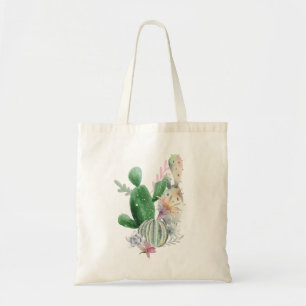Personalised Floral Tote Bag Cactus